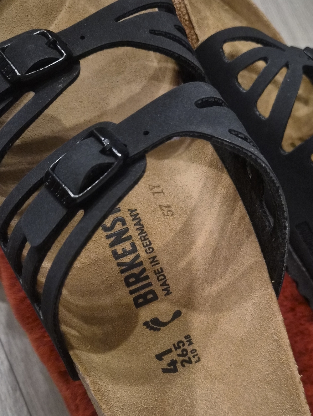 Birkenstock, Women's Granada Nubuck Slide Sandals - Picture 5 of 10